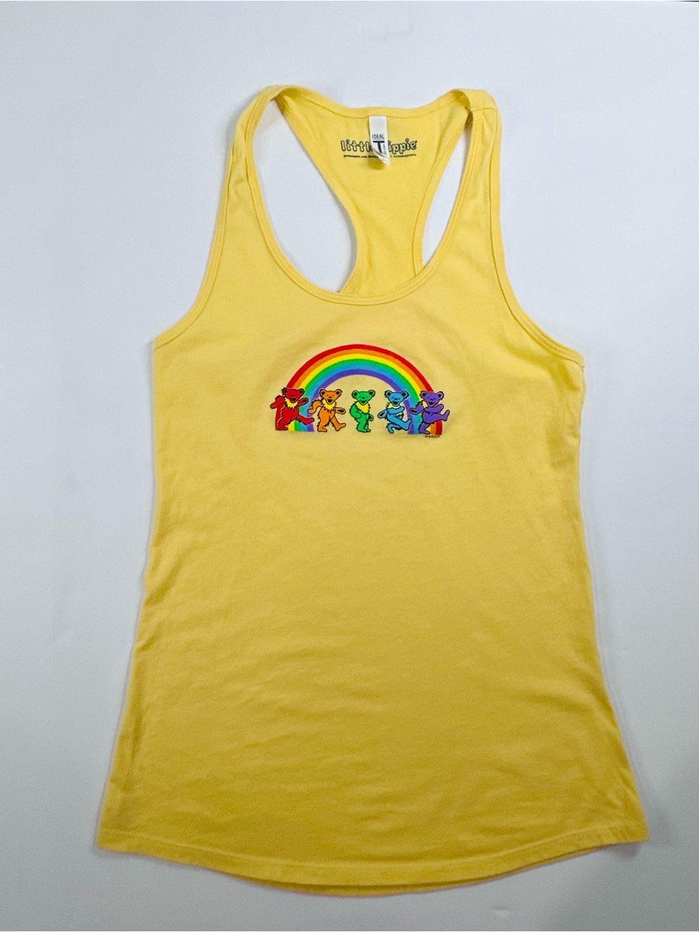 Little Hippie Grateful Dead Rainbow Dancing Bears Racerback Tank Top Size M